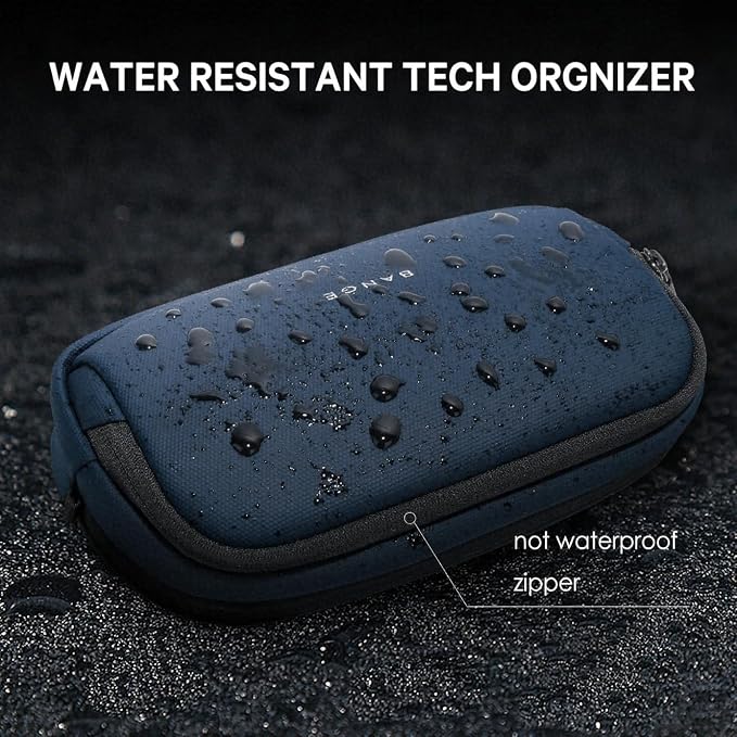 BANGE Cable Organizer Pouch， Travel Water Resistant Tech Accessories Bag Carry Storage，Electronic Organizer Accessory Case for Charger, Cables, Power Bank