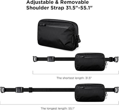 ALPAKA Elements Tech Case Mini Tech Pouch 1.5L Cable Bag Black X-Pac VX42 | Weatherproof Fabric, YKK Aquaguard Zipper, Detachable Shoulder Strap, Ideal for Electronics & Accessories, Daily Work Travel