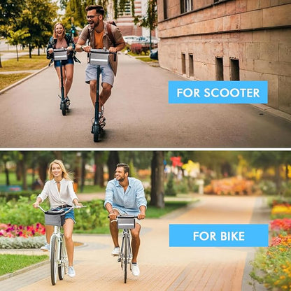 Bike Handlebar Bag - Front Basket with Bike Phone Mount, Bicycle Cooler Pouch Pack for Kids Girls Boys Men Women