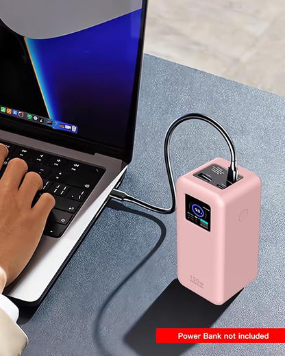 Silicone Case for UGREEN Nexode Power Bank (20000mAh 130W) Full-Body Protective Cover for UGREEN Portable Charger,Precise Port Cutouts (Case Only) Pink