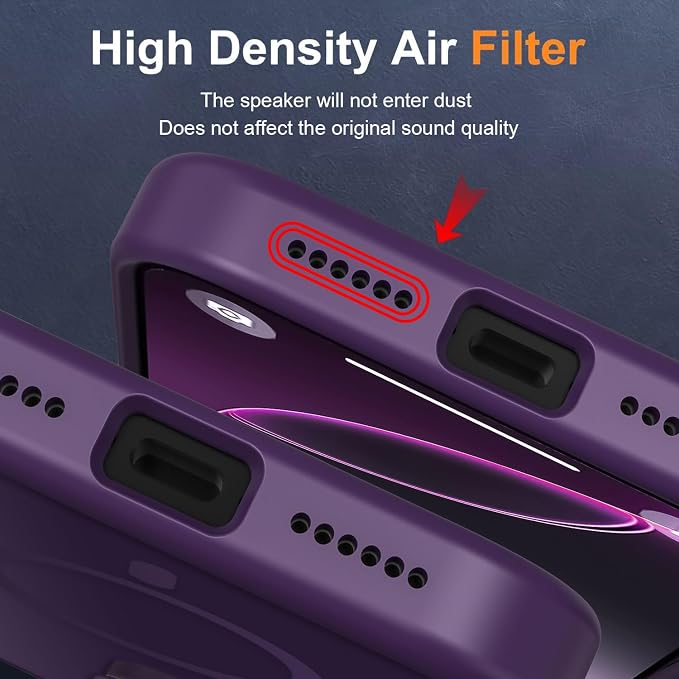 MOCCA Strong Magnetic for iPhone 16 Pro Phone Case, [Compatible with Magsafe][16FT Mil-Grade Drop Protection] Slim Thin Translucent Matte Protective Cover Case for iPhone 16 Pro Case, Deep Purple