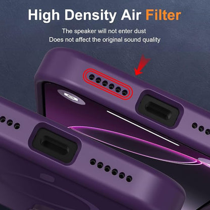 MOCCA Strong Magnetic for iPhone 16 Pro Max Phone Case, [Compatible with Magsafe][16FT Mil-Grade Drop Protection] Slim Translucent Matte Protective Cover Case for iPhone 16 Pro Max Case, Deep Purple
