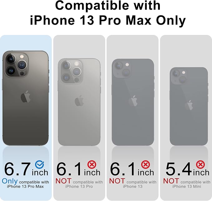 OTOFLY Designed for iPhone 13 Pro Max Case, Silicone Shockproof Slim Thin Phone Case with Camera Lens Protector for iPhone 13 Pro Max 6.7 inch (Black)