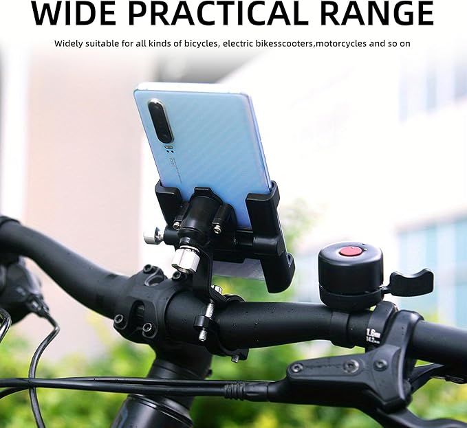 ThinkRider The Ultimate MTB Phone Mount Stand: 360° Rotatable Aluminum Adjustable Non-Slip Cycling Bracket
