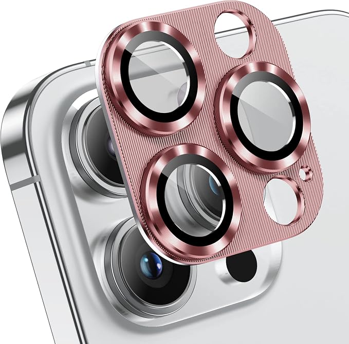 [2 Pack]for iPhone 14 Pro/ iPhone 14 Pro Max Camera Lens Protector, Anti Scrach HD Tempered Glass Camera Protector Cover , Aluminum Alloy Whole Lens Film for iPhone 14 Pro & iPhone 14 Pro Max,Pink