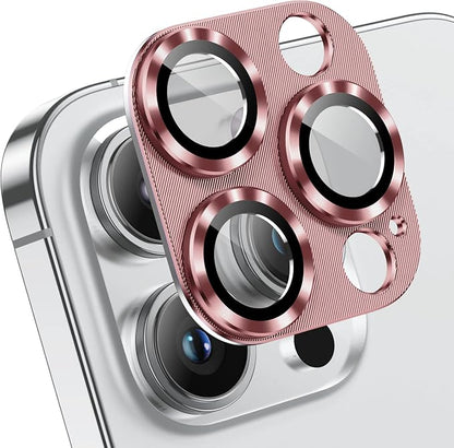 [2 Pack]for iPhone 14 Pro/ iPhone 14 Pro Max Camera Lens Protector, Anti Scrach HD Tempered Glass Camera Protector Cover , Aluminum Alloy Whole Lens Film for iPhone 14 Pro & iPhone 14 Pro Max,Pink