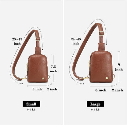 INICAT Small Sling Bag for Women Everyday & Travel Crossbody Bags Lightweight Cross Body Purses Vegan Leather