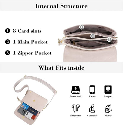 MINICAT RFID Blocking Small Crossbody Bags for Women Vegan Leather Mini Travel Purses Cell Phone Purse Cross Body Bag