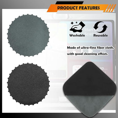 4.07"×4.07" Square Car Screen Cleaner,Double Sided Microfiber Screen Cleaning Pad for Car Display,Dashboard LCD Display,Universal Cell Phones,Touch Screen Cleaner for Car Accessories (Square)