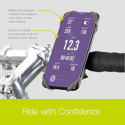 Delta Bike Phone Mount Cycle - Xmount Bicycle Phone Holder Adjusts to Any Handlebar & Fits Any Phone or iPhone - Easily Accessible Bike Accessories for Adult Bikes