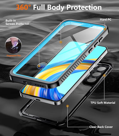 Temdan for Samsung Galaxy S25 FE Case Waterproof, [Military-Grade Drop Protection] [IP68 Underwater] Full Body Heavy Duty Rugged Shock-Proof Case for S25 FE 6.7 Inch Blue
