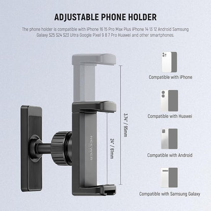NEEWER Magnetic Phone Holder Mount Stand, Home Gym Workout Forklift Decor Stuff Essential Accessories Gear Compatible with iPhone Android Samsung for Women Men Girl Boy Video Recording, PA119