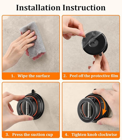 Magnetic Suction Cup Shower Phone Holder, Mirror Phone Mount For Bathroom Stick On Wall Makeup Mirror Compatible With Mag Safe, Bathroom Phone Stand Fit For iPhone 16 15 14 13 12 & Cell Phones