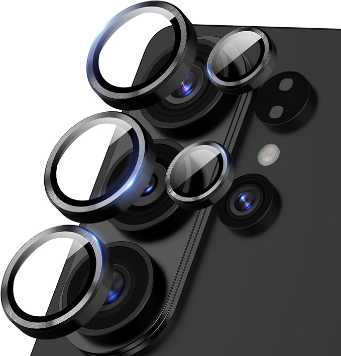 Camera Lens Protector for Samsung Galaxy S26 Ultra, Sapphire Glass Metal Individual Camera Cover Screen, Anti-drop, Case Friendly- Black