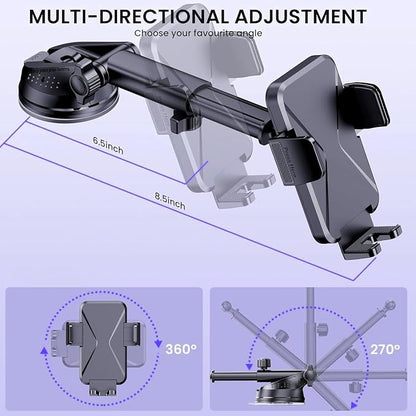 Universal Car Vent Phone Mount: 360° Swivel Holder for Smartphones, Secure Hands-Free Cradle for Easy Navigation & Calls