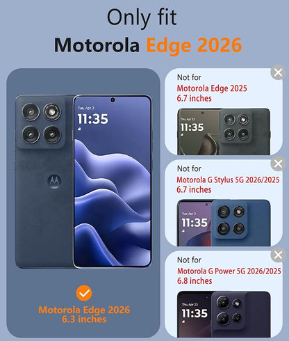 FNTCASE for Motorola Edge 2026 Case, Fit for Magsafe, Screen Protector | Anti Yellowing Magnetic Back, 14FT Military Grade Drop Protection, Shockproof Protective Phone Cover, Transparent