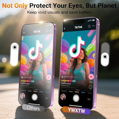 YWXTW [Sunlight Readability Screen Protector for iPhone 17 6.3 Inch, Anti Reflective Zero Glare TOP 9H+ Tempered Glass Screen Saver 17 Accessories Case Friendly