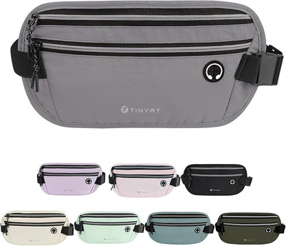 Slim Running Belt for Women Men Runners Fanny Packs With Phone Holder Hidden Pockets Exercise Waist Bag for Marathon Workout