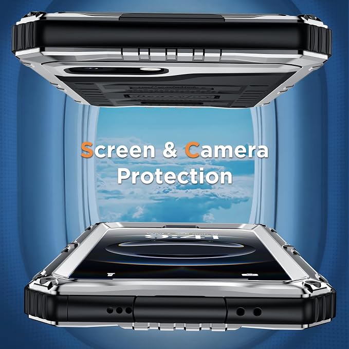 Beasyjoy for iPhone 16e Case/iPhone 17e Case Waterproof, Metal Heavy Duty Full Body Protective Case with Built-in Screen Protector, Military Grade Shockproof Cover for iPhone 16e/17e 6.1", Silver