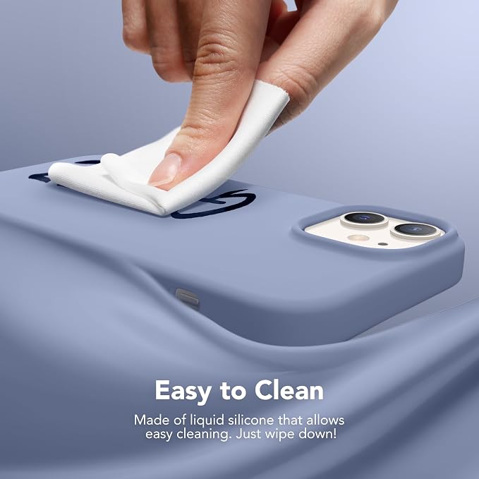GONEZ Magnetic for iPhone 12 Case / 12 Pro Case, Compatible with MagSafe, [Screen Protector + Camera Lens Protector], Silicone Shockproof Anti-Scratch Protective Phone Case 6.1 inch, Lavender Gray