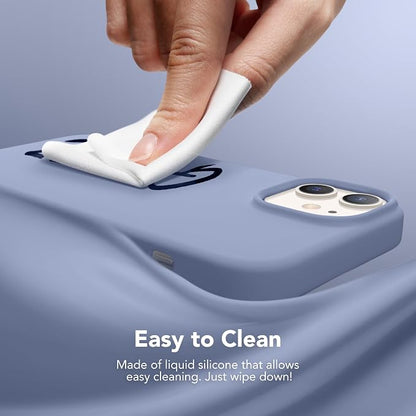 GONEZ Magnetic for iPhone 12 Case / 12 Pro Case, Compatible with MagSafe, [Screen Protector + Camera Lens Protector], Silicone Shockproof Anti-Scratch Protective Phone Case 6.1 inch, Lavender Gray