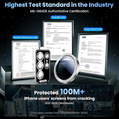Uyiton for Samsung Galaxy S26 Ultra Camera Lens Protector - [Case-Friendly][Not Easy to Break][Ultra-Thin] Military-Grade Tempered Glass with Aluminum Metal Rear Camera Screen Cover - White