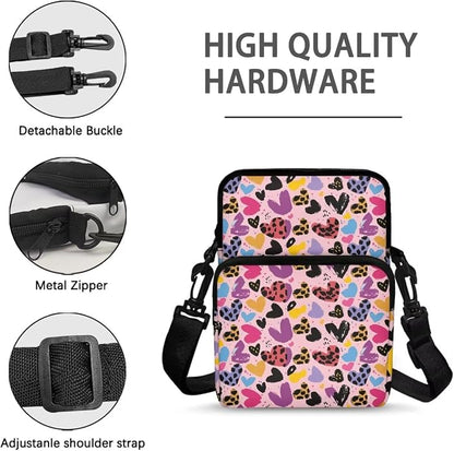 Men's Crossbody Bag, Small Cell Phone Wallet, Women's Shoulder Handbag, Travel Gym Bag