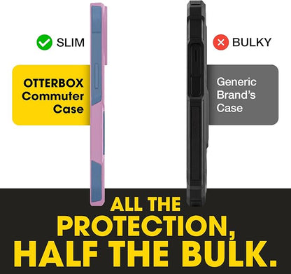 OtterBox iPhone 16e, 15, 14, & 13 Commuter Series Case - Slim & Tough, Pocket-Friendly, with Port Protection - Pink/Blue