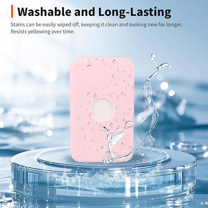 Case for Apple MagSafe Magnetic Power Bank– Soft Silicone Protective Cover Compatible with MagSafe Magnetic Power Bank,Shockproof Anti-Scratch Slim Fit Case,Pink