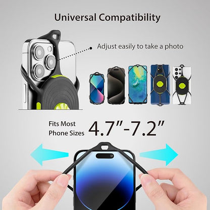 Bone Run Tie Connect Kit 2 Magnetic, Magnetic Running Phone Holder, Detachable & 360° Rotatable Sport Armband, Skin-Friendly Silicone Phone Carrier for Most Smartphones (Quick Release Kit)