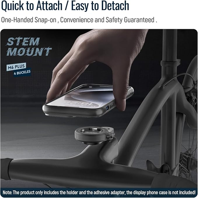 sincetop Bike Phone Mount,Mountain Bicycle Stem Cap Phone Holder,Universal Aluminum Handlebar Phone Clamp,MTB Road Bike Cycling Mobile Phone Clip,Quick Attach/Release 【Series C-2nd Gen】