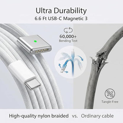 140W Mag 3 Charger, Mac Book Pro Charger, 140W USB-C Power Adapter, USB-C to Mag 3 Cable, Compatible with Mac Book Pro/Air 13/14/15/16 inch M1 M2 M3 M4 (Between 2021-2025)