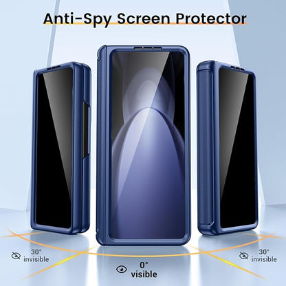 VEGO for Fold 5 Case with Privacy Screen Protector & Hinge Protection | Slide Camera Cover,Built-in Magnetic Ring Stand, Full-Body Shockproof Protective Case for Samsung Galaxy Z Fold 5 2023