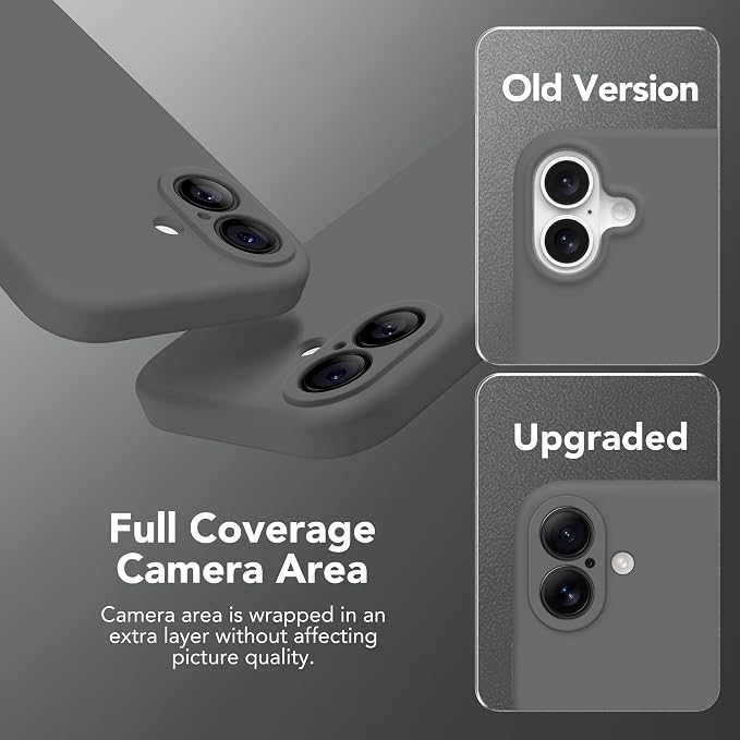 Magnetic for iPhone 17 Case, Compatible with MagSafe, [Full Camera Protection][Screen Protector] Silicone Shockproof Protective Phone Case for iPhone 17 6.3", Dark Gray
