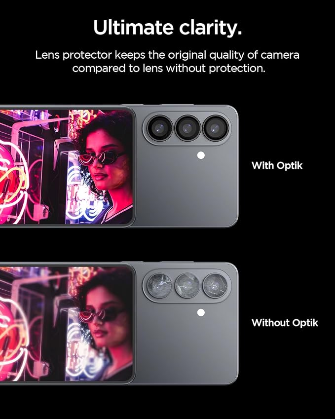 Spigen Camera Lens Screen Protector [GlasTR EZ Fit Optik Pro] Designed for Galaxy S26 [Case Friendly][2 Pack]
