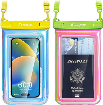 [Up to 8.5''] Floating Waterproof Phone Pouch, IPX8 Underwater Cell Phone Holder with Lanyard for iPhone 17 16 15 14 Pro Max, Galaxy S25 24 Ultra, Beach Cruise Ship Essentials Travel Must Haves
