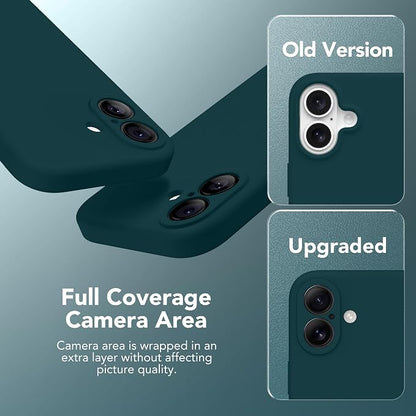 Magnetic for iPhone 17 Case, Compatible with MagSafe, [Full Camera Protection][Screen Protector] Silicone Shockproof Protective Phone Case for iPhone 17 6.3", Deep Blue