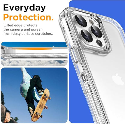 AICase for iPhone 14 Pro Case Clear 3 in 1 Heavy Duty Drop Protection Full Body Rugged Shockproof/Dust Proof 3-Layer Military Protective Tough Durable Cover for iPhone 14 Pro 6.1"_1