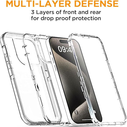 AICase for iPhone 15 Pro Max Case Clear 3 in 1 Heavy Duty Drop Protection Full Body Rugged Shockproof/Dust Proof 3-Layer Military Protective Tough Durable Cover for iPhone 15 Pro Max 6.7"_1