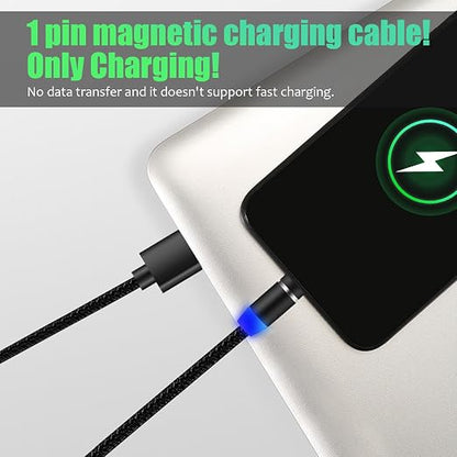 10-Pack Type C Magnetic Charging Cable Tips+ 6.5ft Magnetic Charger Cable & Removal Tool, Charging-Only (No Data Transfer)