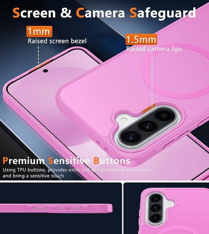 FNTCASE for Samsung Galaxy A36-5G Case: for Galaxy A56 5G Case Magnetic Translucent Matte Shockproof Slim Phone Cover - Military Grade Drop Proof Hard Back Anti-Fingerprint Protective Case - 6.7 inch