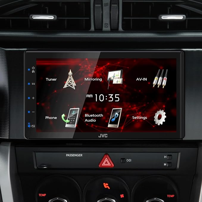 JVC KW-M180BT Bluetooth Car Stereo Receiver with USB Port – 6.75" Touchscreen Display - AM/FM Radio - MP3 Player Double DIN – 13-Band EQ