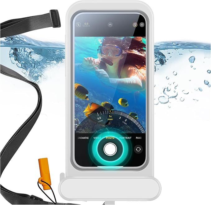 ESR Waterproof Phone Pouch for iPhone 15 Pro Max /14 Pro Max, Underwater Touch Sensitivity, IPX8 Floating Waterproof Cellphone Case with Lanyard, Dry Bag for Snorkeling, Clear