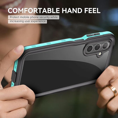 Beasyjoy for Samsung Galaxy A16 5G Phone Case, IP68 Waterproof with Built-in Screen Protector, Rugged Full Body Military Grade Shockproof Dustproof Protective Underwater Cover, Blue/Clear