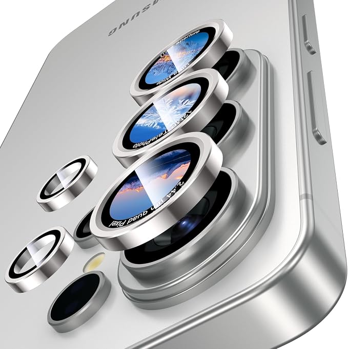 Uyiton for Samsung Galaxy S26 Ultra Camera Lens Protector - [Case-Friendly][Not Easy to Break][Ultra-Thin] Military-Grade Tempered Glass with Aluminum Metal Rear Camera Screen Cover - Grey