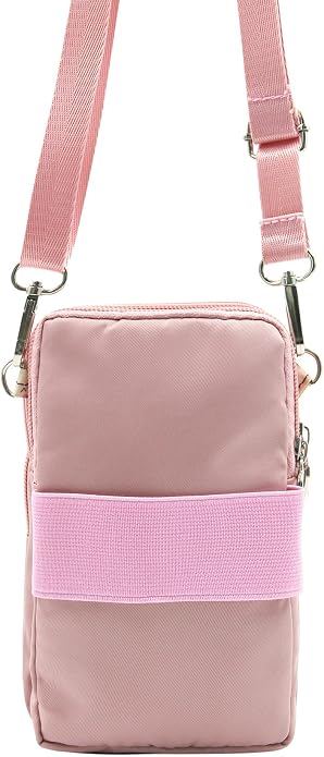 JUMISEE 3-Layers Crossbody Bag Cellphone Pouch Armband Wallet Nylon Smartphone Purse