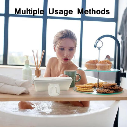 Waterproof Shower Phone Holder - Rotates and Adjustable Angle, Anti-Fog High Sensitivity Cover Mount Box for Smooth Wall Surfaces Where You Need Occasions,Compatible with 4" - 7" Cell Phones