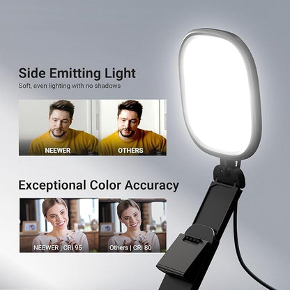NEEWER Basics 5" 10W Monitor Light for Video Conference, Bi Color Edge Lit USB LED Panel with Stand, CRI95 Lamp Lighting for Laptop Computer Webcam Zoom Call Desk Streaming Recording, NL10