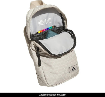 adidas Essentials Sling Small Crossbody Bag for Women and Men (5L), Bos Mini Monogram Wonder Beige/Black/2.0, One Size