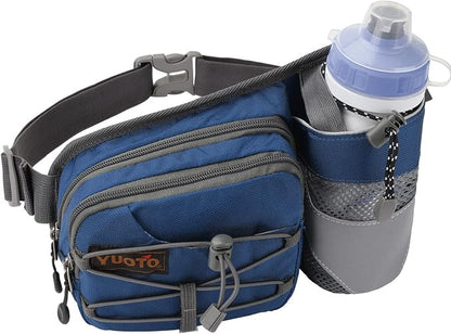 Waist Pack with Water Bottle Holder for Running Walking Hiking Fanny Pack Hydration Belt